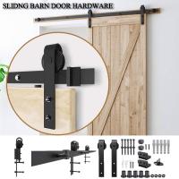 ราคา ชุดรางเลื่อนประตูสไลด์ รางเลื่อน ล้อดำ ประตูยุ้งข้าว สไตล์วิลเทจ ชุดรางเลื่อนประตูสไลด์ 2 เมตร ประตูบานเลื่อน (57754382440)