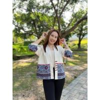 ราคา เสื้อคลุมพื้นเมืองล้านนาสีขาวดิบ เสื้อคลุมผ้าฝ้ายสีขาวผ้าฝ้ายดิบ (28903778399)