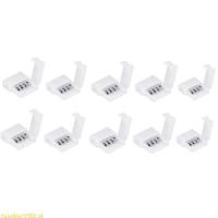 ราคา SUN 4 Pin 10mm LED Strip Connectors Solderless ​ขั้วต่ออะแดปเตอร์ 10 ชิ้น (51705748025)