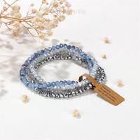 ราคา สร้อยข้อมือลูกปัด Multi-Strand Faceted แก้ว ขนาด 4 มม. สำหรับผู้หญิง ยืดหยุ่น และมาพร้อมแท็กคลาสป์ (28191505154)
