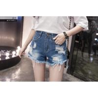 ราคา L6-9 กางเกงยีนส์ขาสั้นไซส์ใหญ่ 2XL-4XL กางเกงยีนส์ขาสั้นสาวอวบ ยีนส์คนอ้วน (7422189017)