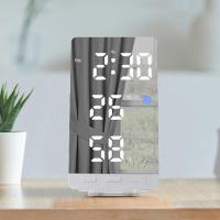 ราคา Digital Alarm Clock Led Clock with Temperature Humidity Desk Clocks for Office,Wall Clock,Bedside Clock with USB Charger (19994598405)