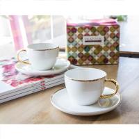 ราคา ชุดแก้วกาแฟเซรามิค 4 ชิ้น ลายคลาสสิค วนทอง (20987931517)