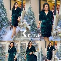 ราคา ชุดออกงานไซส์ใหญ่ ชุดเดรสกำมะหยี่ คนอ้วน magical velvet dress (25602880452)