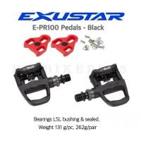 ราคา **Clearance Sale** บันไดจักรยาน EXUSTAR รุ่น E-PR100PP พร้อมคลีท ลูกปืนแบริ่ง ลื่น น้ำหนักเบา สำหรับเสือหมอบ (26162708879)