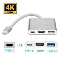 ราคา อะแดปเตอร์แปลง Type C USB-C 3.1 Thunderbolt 3 to HDMI 4K USB-C Hub สําหรับ Macbook Ipad Pro (27957173828)