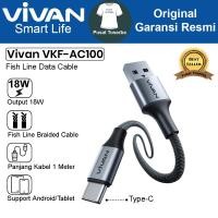ราคา Vivan VKF-AC100 Type-C Quick Charge 18W 3A สายเคเบิลข้อมูลความยาว 100 ซม.สายปลาสายถัก (44227077325)