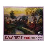ราคา Jigsaw Puzzle ตัวต่อจิ๊กซอว์ 500 ชิ้น CCT.033 Landscapes วิวธรรมชาติ Village Steam รูปหมู่บ้านและลำธาร MagicLand6 (7044365473)