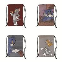 ราคา กระเป๋าเก็บรองเท้าผ้าใบนักเรียนลายการ์ตูนแมวและเมาส์กระเป๋าหูรูดบาสเก็ตบอลป้องกันฝุ่นแบบพกพา (43276721424)