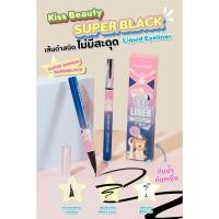 ราคา {24แท่ง} Kiss Beauty Super Black Liquid Eyeliner ปากกาอายไลเนอร์ ปลายเฉียง กรีดตาคมสวย 24H no.59088 (57052263949)