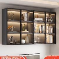 ราคา ตู้แขวนห้องครัวชั้นวางชั้นวางหนังสือชั้นวางผนังรุ่นแก้วรูปตู้หนังสือแขวนผนังแขวนร้านอาหารผนังตู้แสดง 90กะรัต (55154946043)