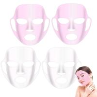 ราคา 4 Pack Silicone Face Mask Cover, Reusable Anti-Wrinkle Face Mask Holder for Sheet Masks Moisturizing Facial Mask Cover Prevent Evaporation Beauty Face Tool Skincare Beauty Spa (52004035767)