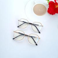ราคา แว่นสายตาสั้นกรองแสงขาสปริง ทรงเหลี่ยมหยดน้ำ กรอบโลหะ HL5101 (b) (3494585512)