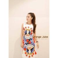 ราคา เดรสไพ่งานป้าย orange juice size sm (8433700466)
