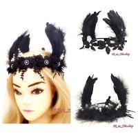 ราคา มงกุฎขนนก คาดผมขนนก สีดำ ใส่ออกงาน (4059213007)