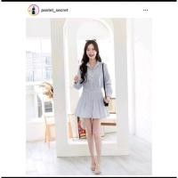 ราคา Pastel_Secret เดรส ลายทางโทนสีฟ้าตัดขาว (28053544581)