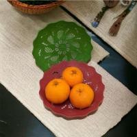 ราคา MATAHARI MERAH DDP จานหวายพลาสติกเว้าดอกทานตะวัน 21 ซม. สีแดง - 2 โหล (44054711277)