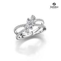 ราคา Jubilee Diamond แหวนเพชร The Eyes of Beautifulness Diamond Cross Ring เพชรแท้ เพชรน้ำ 99 (26717981583)