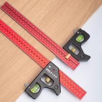 ราคา 30/40cm Long Movable Angle Ruler Aluminum Ruler Positioning Block 45/90 Degree Angle Scriber Line Marking Gauge Woodworking Square Scribe for Ruler Locator (25525179672)