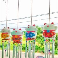 ราคา โมบายกระดิ่งลมเรียกทรัพย์ แมวกวัก แท่งโลหะ6แท่ง 5สี เลือกสีได้ โมบายกระดิ่งลม โมบายแขวนหน้าบ้าน (25511840133)