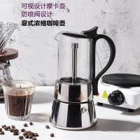ราคา Moka Pot แก้ววาล์วเดี่ยว 304 หม้อกาแฟ 240ml Moka Pot Visual หม้อหนาใหม่อัพเกรดสแตนเลส ILUV (53253001739)
