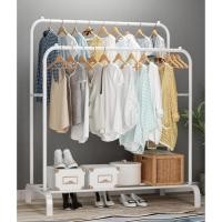 ราคา ราวแขวนผ้าบาร์คู่ ราวตากผ้าแข็งแรงทนทาน ราวแขวนผ้าพร้อมชั้นวางของ ราวแขวนเสื้อได้เยอะมาก ราวแขวนผ้าอเนกประสงค์ ราวแขวน (7509629932)