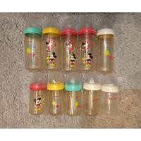 ราคา ขายยกเซ็ต 10 ขวด!! ขวดนม Pigeon รุ่นสีชา+ขาวขุ่น คอกว้าง ลาย ลิขสิทธิ์ Mickey mouse + Star แบรนด์แท้มือสอง (26017146066)