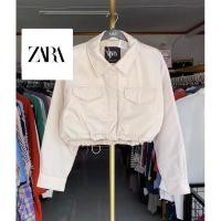 ราคา Zara Jacket zara Jacket หนังสังเคราะห์กึ่ง zara Crop Jacket (26416067566)