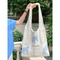 ราคา ถุงผ้า ถุงของขวัญ กระเป๋าถักทำด้วยมือแบบใหม่ปี2025กระเป๋าถักเต่าทะเลกลวงย้อนยุคดีไซน์เฉพาะกระเป๋าเป้สะพายหลังสำหรับเดินทางความจุขนาดใหญ่ (54503858096)