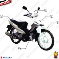 ราคา ชุดสี FRAME แท้ Suzuki New Smash 110 2011 สีขาว ดรัมเบรคหน้า (28667310513)