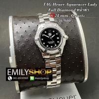 ราคา TAG Heuer Aquaracer Lady Full Diamond หน้าดำ (TAG มือ 2 ของแท้) (23019248640)
