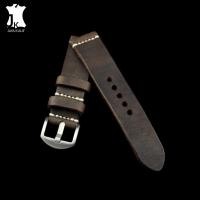 ราคา JAYA LEATHER สายนาฬิกาหนังแท้ crazy horse สายนาฬิกาหนังต้นฉบับ unisex.jk.2024 กาแฟ (29673032407)