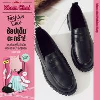 ราคา รองเท้าคัชชูส้นเตีย สีดำเงา ทรงหัวแหลมขอบพื้นหยัก (22975516025)
