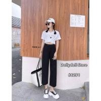 ราคา กางเกงดอลลี่ทรงขาตรง รุ่น #6291 มี 2 สี ดำ,น้ำตาล กางเกงใส่เที่ยว เนื้อผ้าคุณภาพดีใส่สบาย ทรงสวย (19110282017)