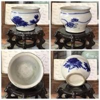 ราคา กระโถนจิ๋วลายคราม Blue and White น่าเก็บสะสม ขนาดปากกว้าง 3.9 นิ้ว สูง 3 นิ้ว (13886379294)
