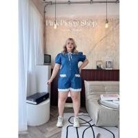 ราคา จั้มขาสั้น#งานป้าย ยีนส์ยืดเนื้อดีมากๆ ไซส์ใหญ่สำหรับสาวอวบอ้วน งานป้ายไซส์ใหญ่ (25926949908)