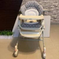 ราคา เก้าอี้ไฮแชร์สารพัดประโยชน์ ยี่ห้อ Aprica รุ่น Pitta สีเทาลายดาว พร้อมเบาะรองสำหรับเด็กเล็ก (2585769629)