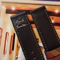 ราคา สายนาฬิกา สีดำ Paul Smith 22 mm. ตัดจากกระเป๋า Paul Smith ของแท้มือสอง งาน Handmade ตัดมือ เย็บมือ ใส่สมาร์ทวอชได้ (40205211146)