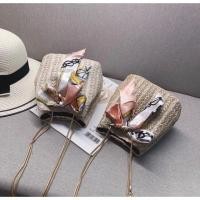 ราคา กระเป๋าสานสะพายข้างหูรูดผูกโบว์ / SP0012 (2606628708)