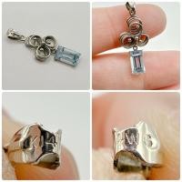ราคา จี้ทองคำขาว K14 แต่งพลอยแท้ พลอยอความารีน (40763667719)