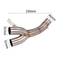 ราคา Slip-On Muffler Exhaust Escape middle pipe for Ducati Scrambler 800 2015-2020 Monster 797 2017 2018 (49355679578)