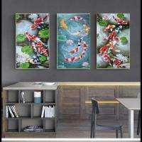 ราคา ศิลปะบนผนัง: พิมพ์ HD สไตล์จีน ภาพวาดน้ำมันทิวทัศน์ปลาคราฟสีแดงเก้าตัวบนผืนผ้าใบ โปสเตอร์สำหรับตกแต่งห้องนั่งเล่นสมัยใหม่ (29376434525)