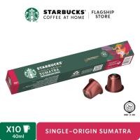 ราคา STARBUCKS® Single-Origin Sumatra by NESPRESSO® Dark Roast Coffee Capsules, Sleeve of 10, 55g (22229696005)