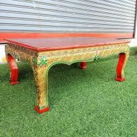 ราคา โต๊ะขาสิงห์ สีแดงทองเก่า แท่นวางบูชาพระ (17812584262)