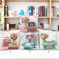 ราคา หมอนอิง ประดับโซฟา ลายดอกไม้วินเทจ ผ้านุ่มสักหราด ขนาด 45x45 ซม. 18 นิ้ว (1025818959)