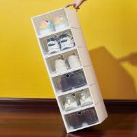 ราคา HAPPY กล่องรองเท้า กล่องใส่รองเท้า กล่องเก็บรองเท้า แข็งแรง พลาสติกแข็งอย่างดี tower box สีดำ/สีขาว (44805818797)