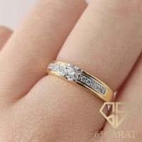 ราคา 65Carat - แหวนเพชรแท้ เพชรเบลเยี่ยมคัท 0.20กะรัต แหวนทองแท้9K ราคาพิเศษจากโรงงานผลิตโดยตรง รหัสR8 (28623213285)