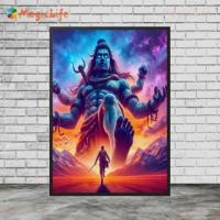 ราคา ศิลปะผนังทางศาสนาอินเดีย - พระพรหม พระวิษณุ พระศิวะโปสเตอร์ผ้าใบสําหรับตกแต่งห้องนั่งเล่นศิลปะ เซียวเล่ย (57205652583)