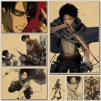 ราคา Attack on Titan Levi Ackerman อะนิเมะผ้าใบ Wall Art โปสเตอร์พิมพ์สําหรับตกแต่งบ้านห้องนั่งเล่น (52254425506)
