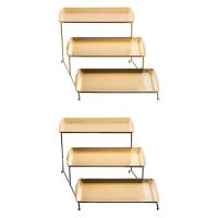 ราคา [mibum01eb] ถาดใส่ผลไม้สแตนเลสสามชั้นเสิร์ฟ Platter ชั้นวางขนมสําหรับ Home Party Buffet และการนําเสนอขนมหวาน (49154294456)